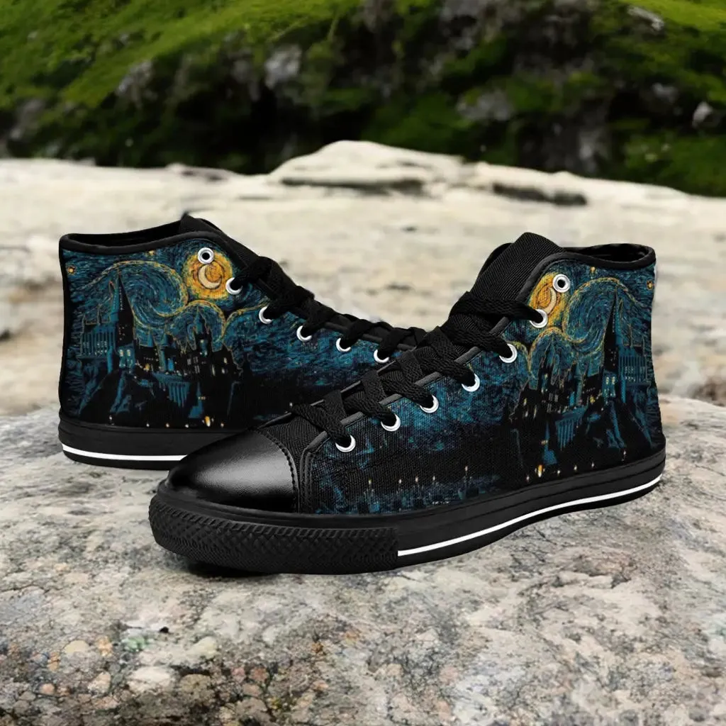 Harry Potter Hogwarts Starry Night Shoes High Top Sneakers for Kids and Adults
