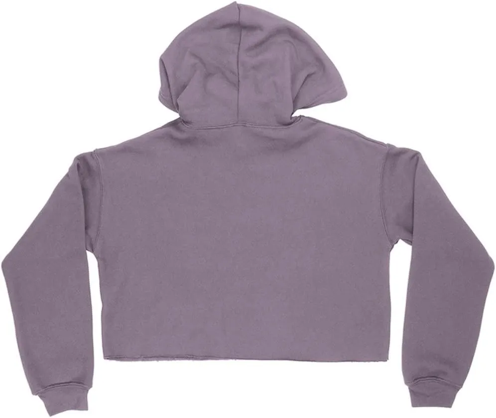Heart Women's Cropped Fleece Hoodie - Flower Cropped Hoodie for Women - Fantasy Hooded Sweatshirt