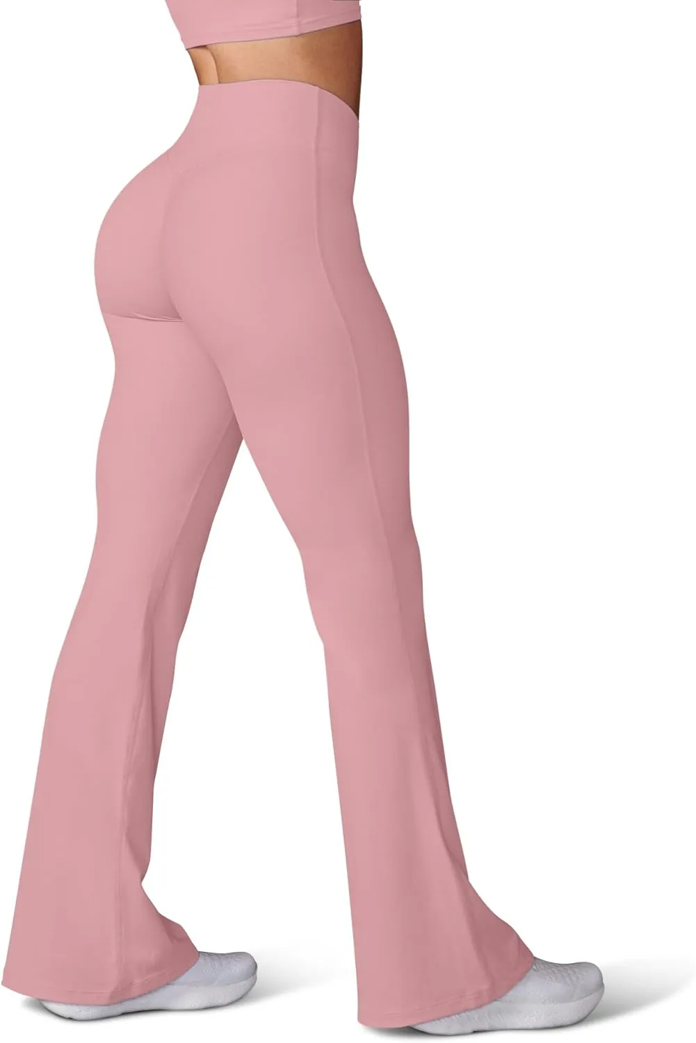 HEGALY Women's Flare Yoga Pants - Crossover Flare Leggings High Waisted Tummy Control Workout Casual Bootcut Pants