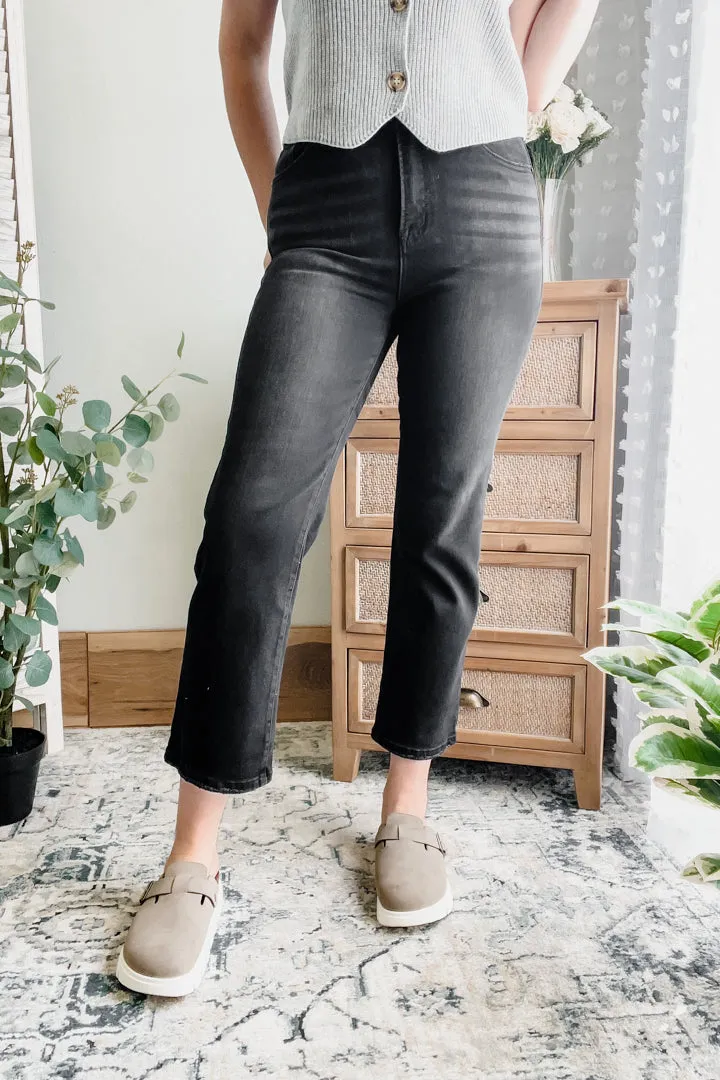 High Rise Straight Crop