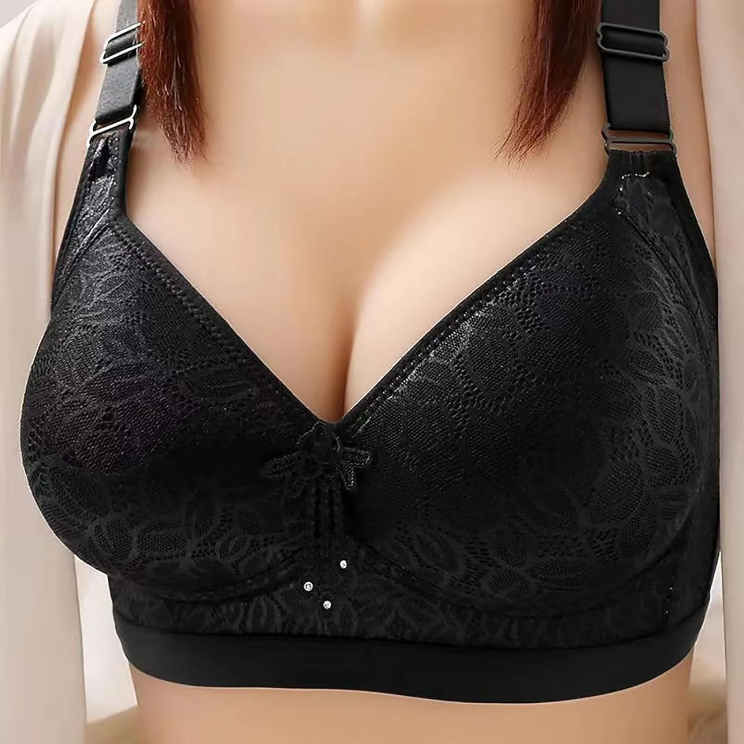 High Support Bras for Women Adjustable Strap Full Coverage Up Bras Comfortable No Underwire Wireless