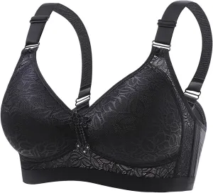 High Support Bras for Women Adjustable Strap Full Coverage Up Bras Comfortable No Underwire Wireless
