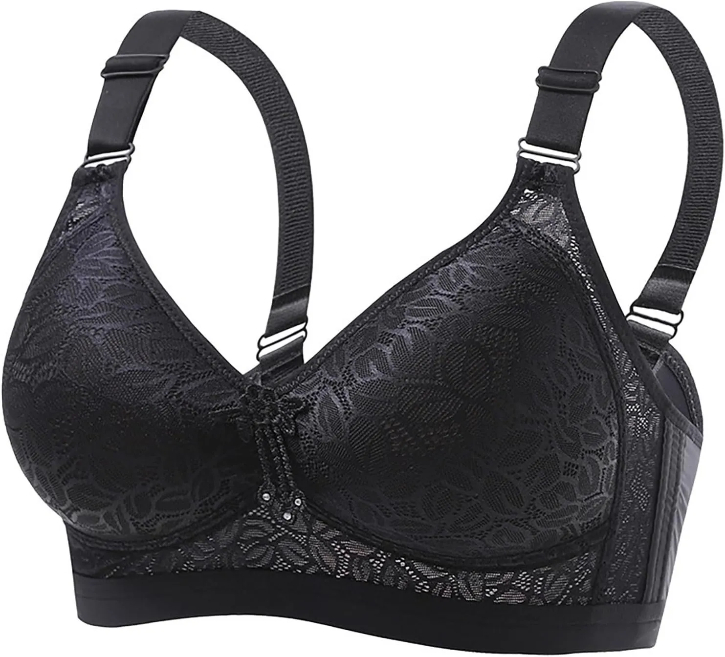 High Support Bras for Women Adjustable Strap Full Coverage Up Bras Comfortable No Underwire Wireless