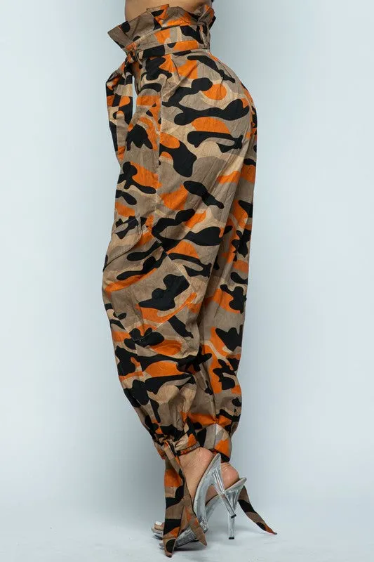 High Waist Camo Pants