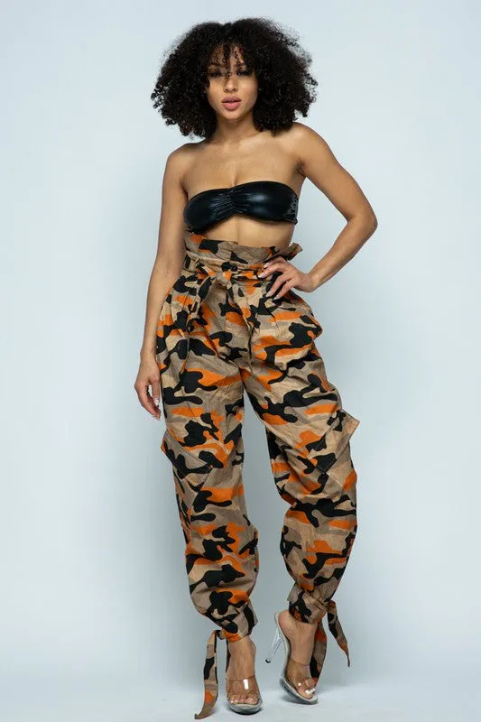 High Waist Camo Pants