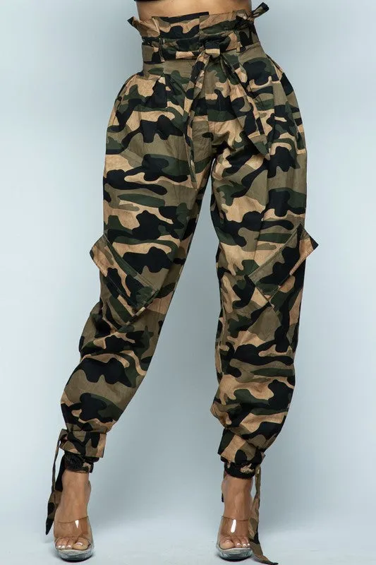 High Waist Camo Pants