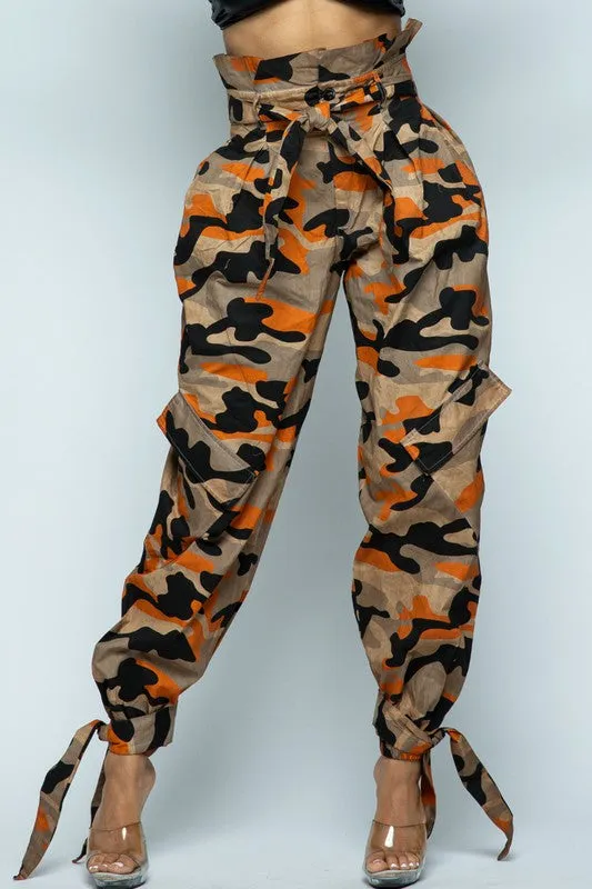 High Waist Camo Pants