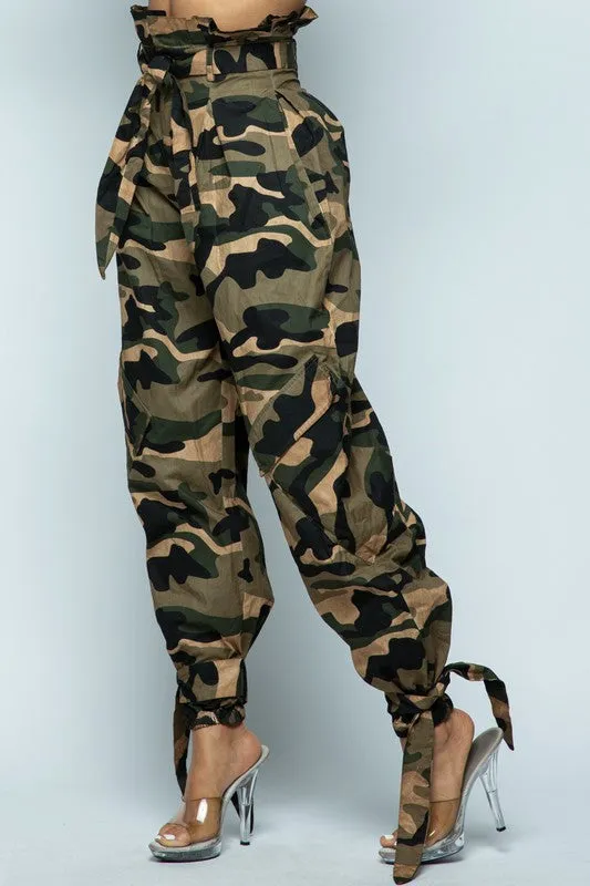 High Waist Camo Pants