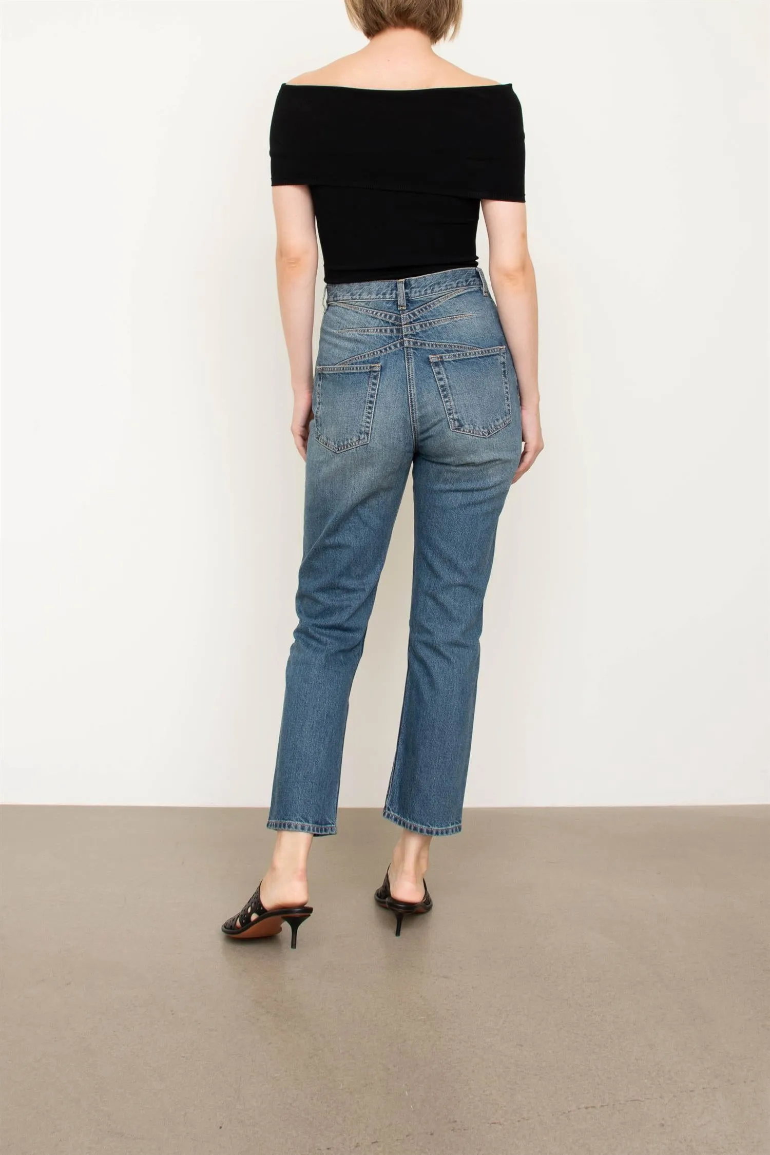High waisted jeans