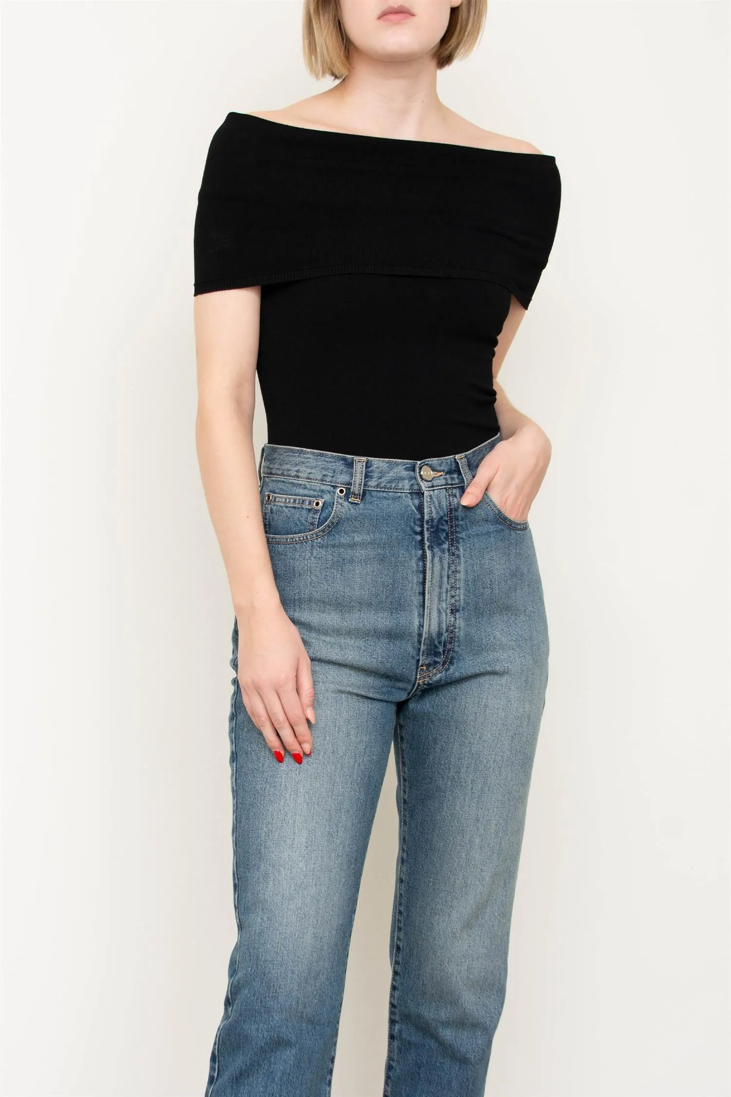 High waisted jeans