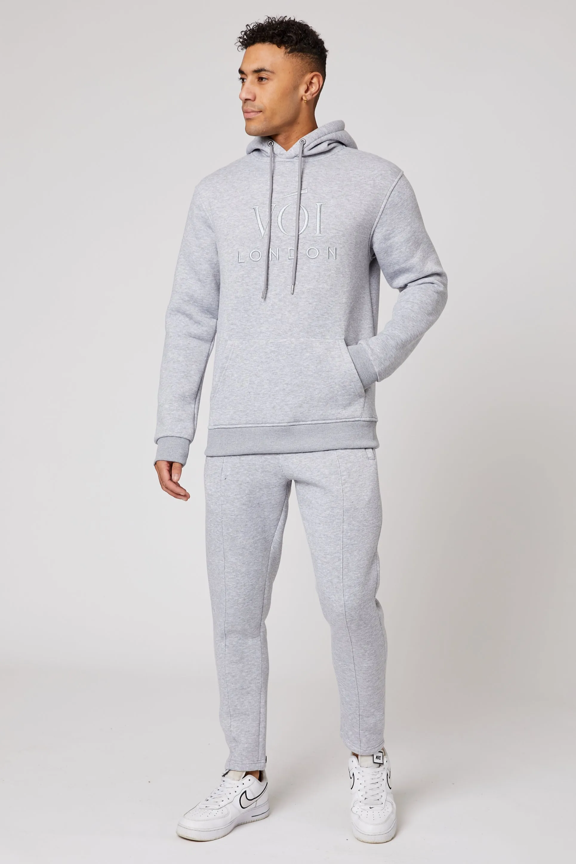 Holloway Road Fleece Tracksuit - Grey Marl