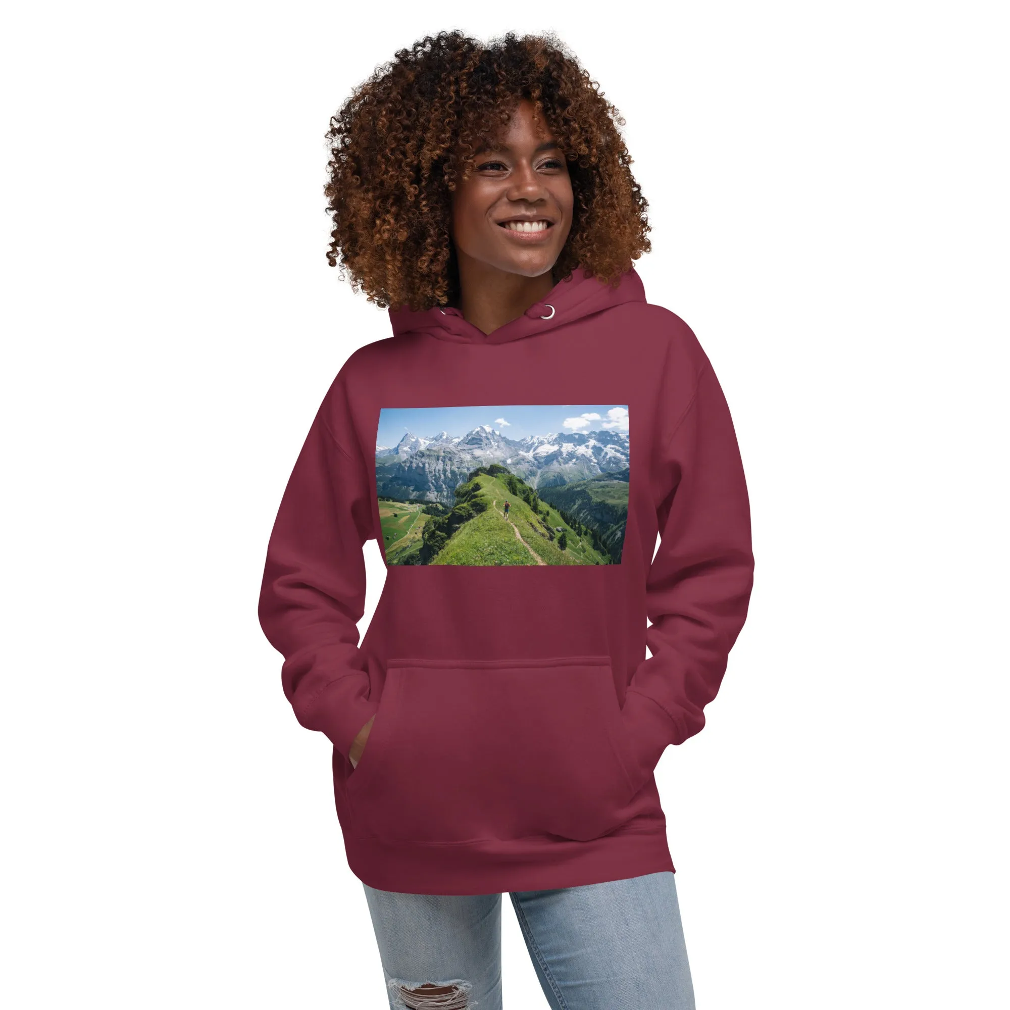 Hoodie Womens Designer (Hoodies Womens - Nature Mountain 0016)