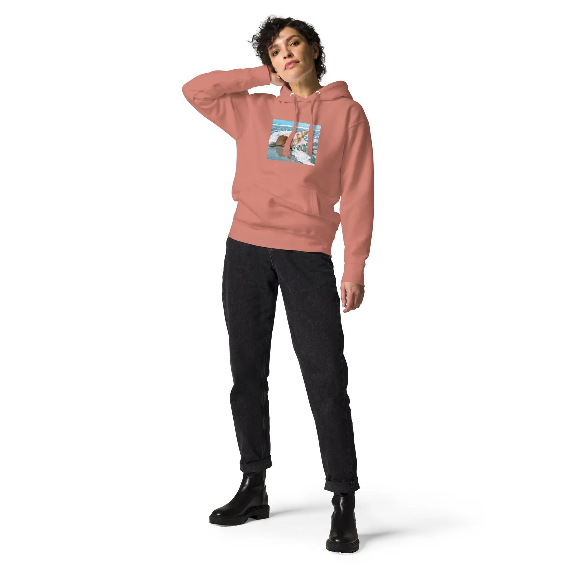Hoodie Womens Designer (Hoodies Womens - Nature Seashore 008)
