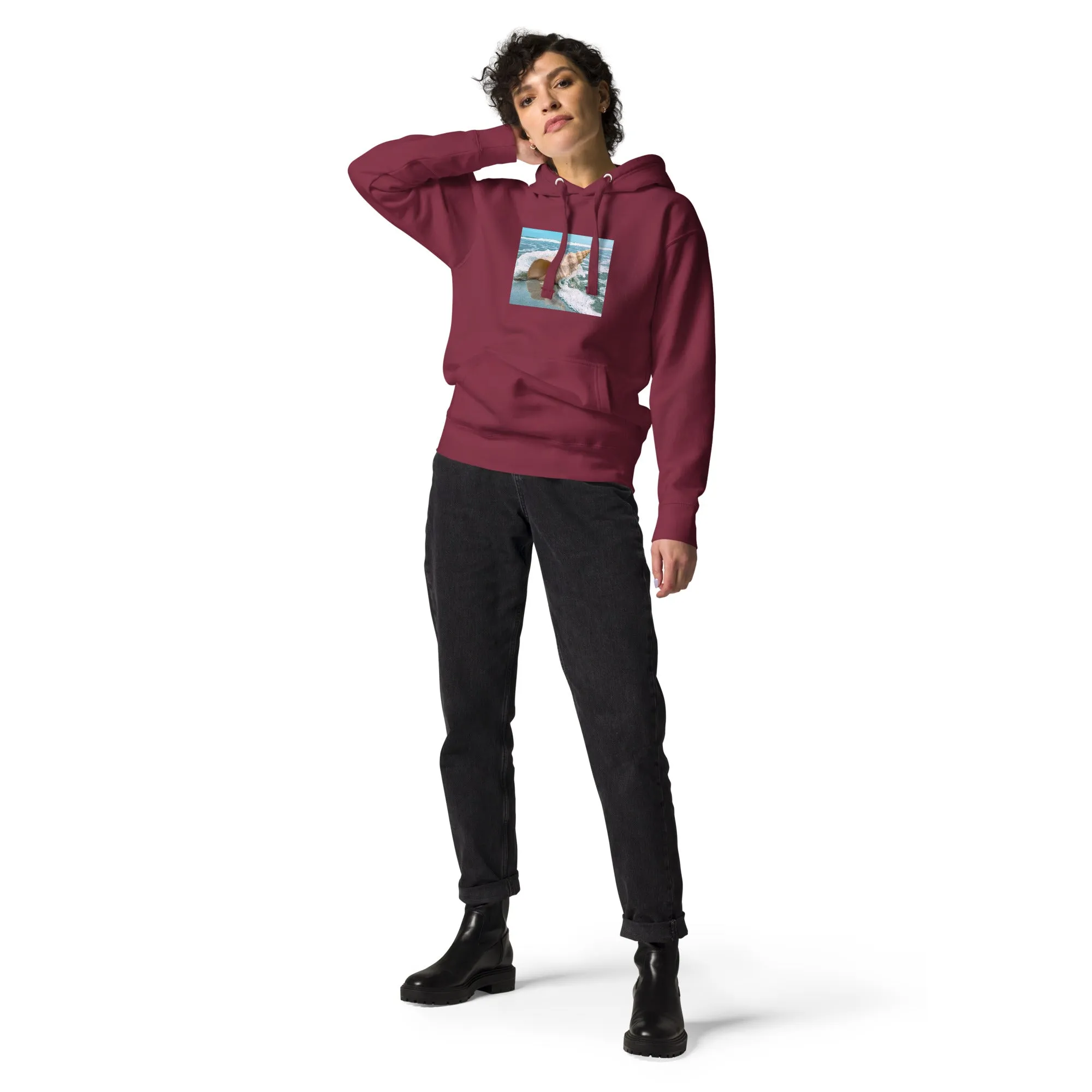 Hoodie Womens Designer (Hoodies Womens - Nature Seashore 008)