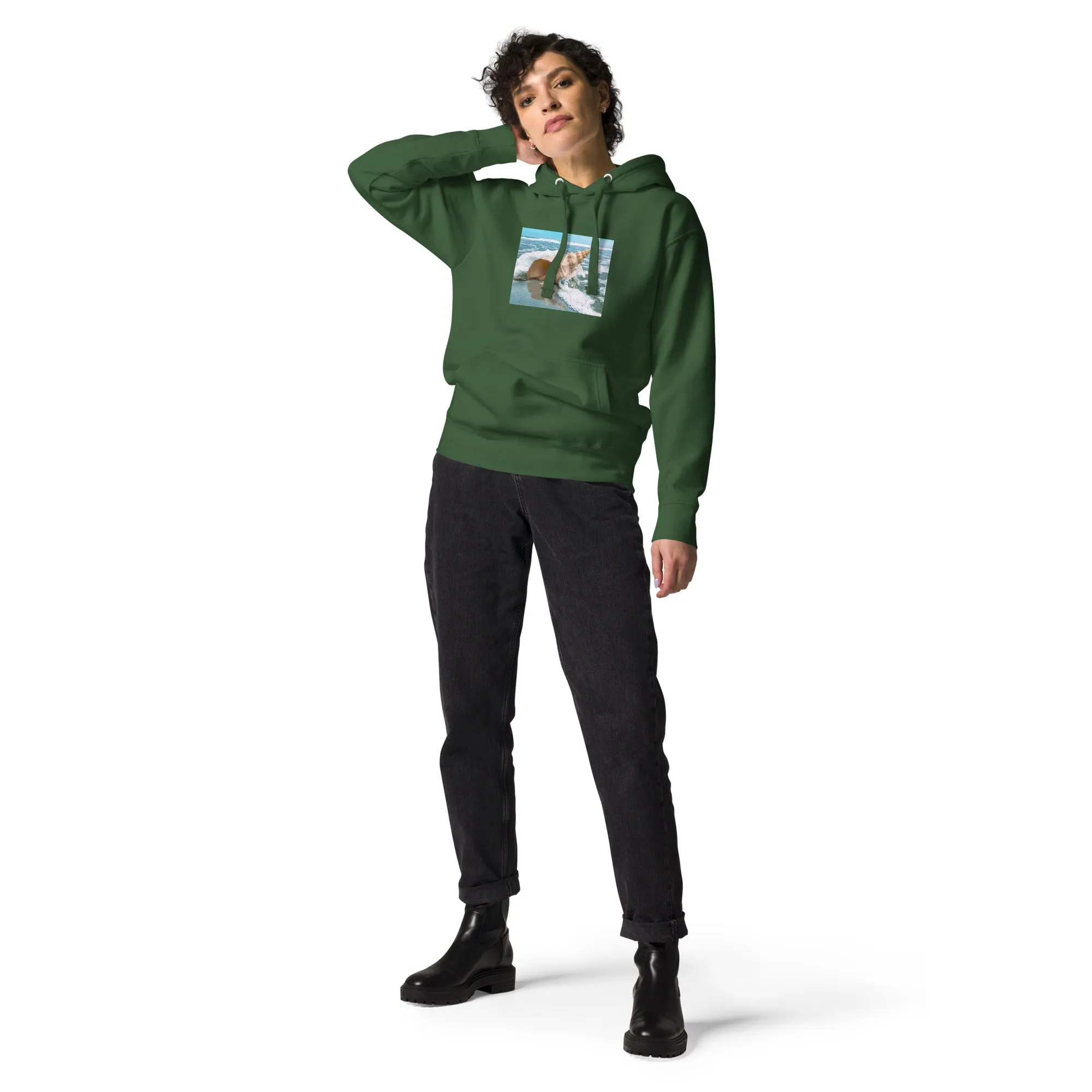 Hoodie Womens Designer (Hoodies Womens - Nature Seashore 008)