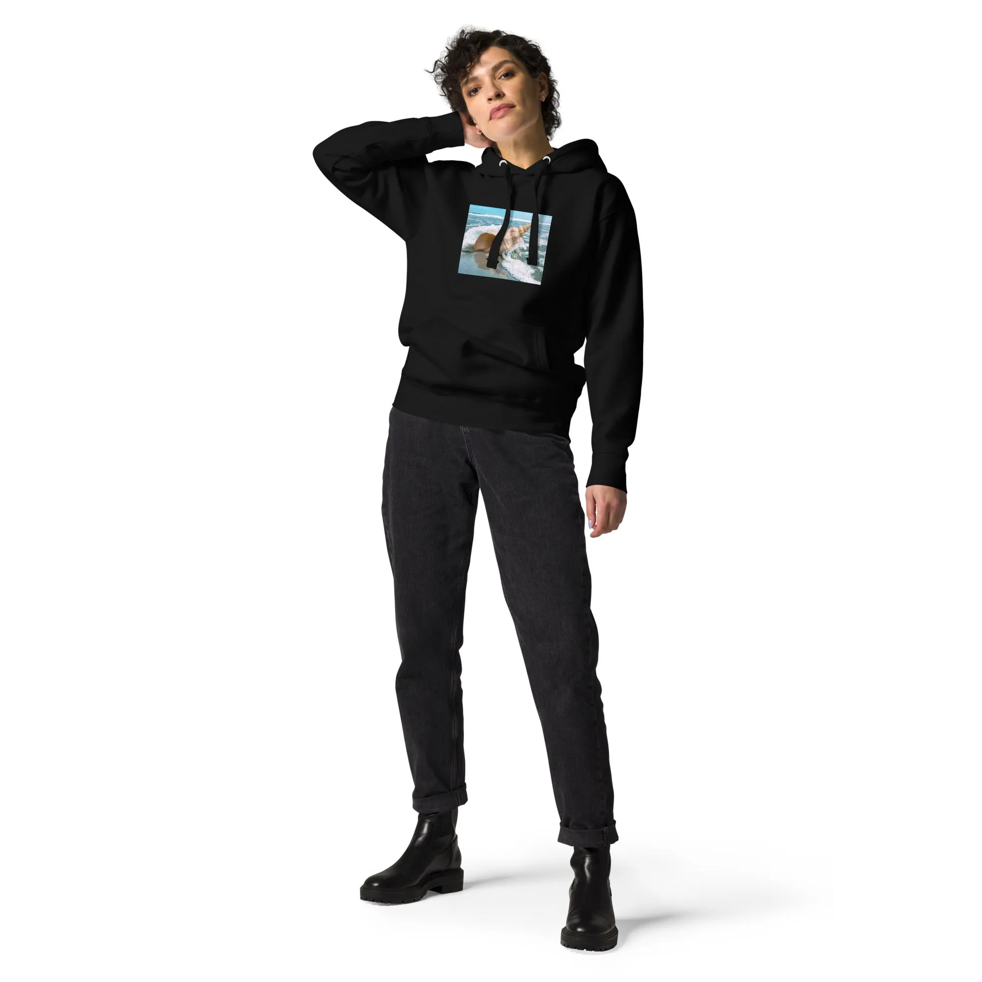 Hoodie Womens Designer (Hoodies Womens - Nature Seashore 008)