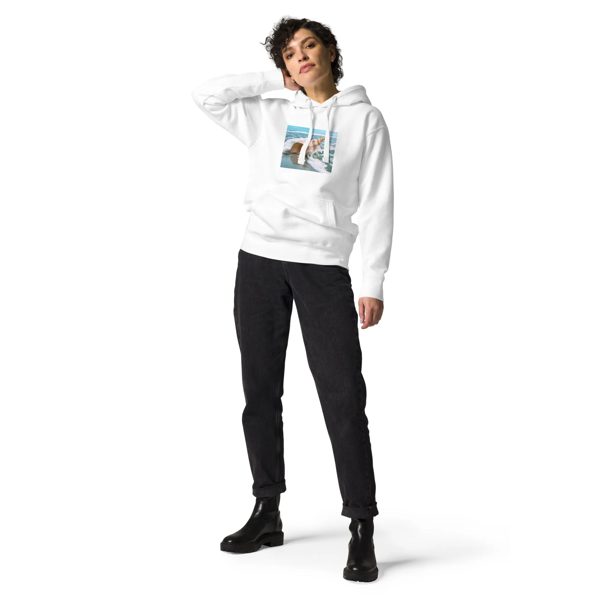 Hoodie Womens Designer (Hoodies Womens - Nature Seashore 008)