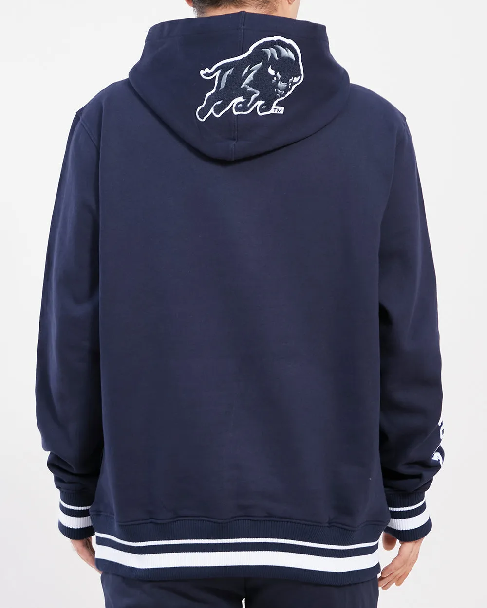 HOWARD UNIVERSITY CLASSIC MEN'S STACKED LOGO PO HOODIE (MIDNIGHT NAVY)