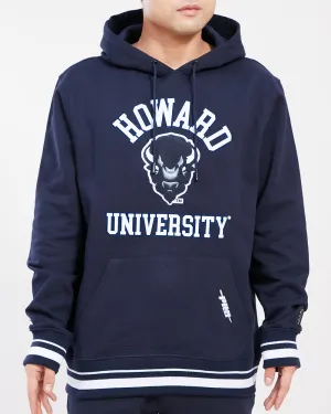 HOWARD UNIVERSITY CLASSIC MEN'S STACKED LOGO PO HOODIE (MIDNIGHT NAVY)
