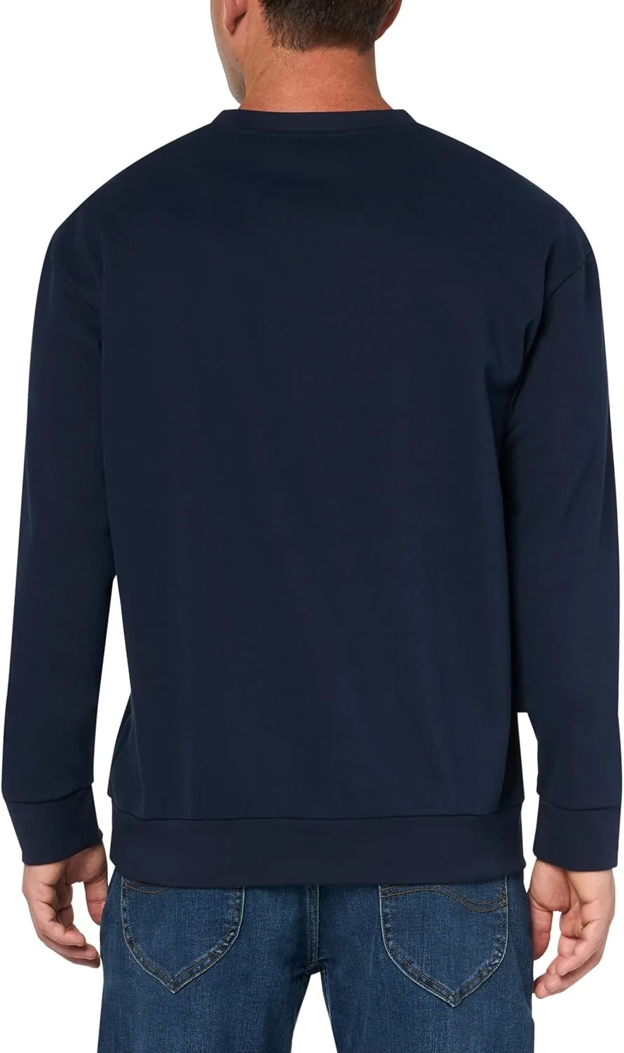 HUGO Men's Stacked Logo Cotton Blend Crewneck Sweatshirt