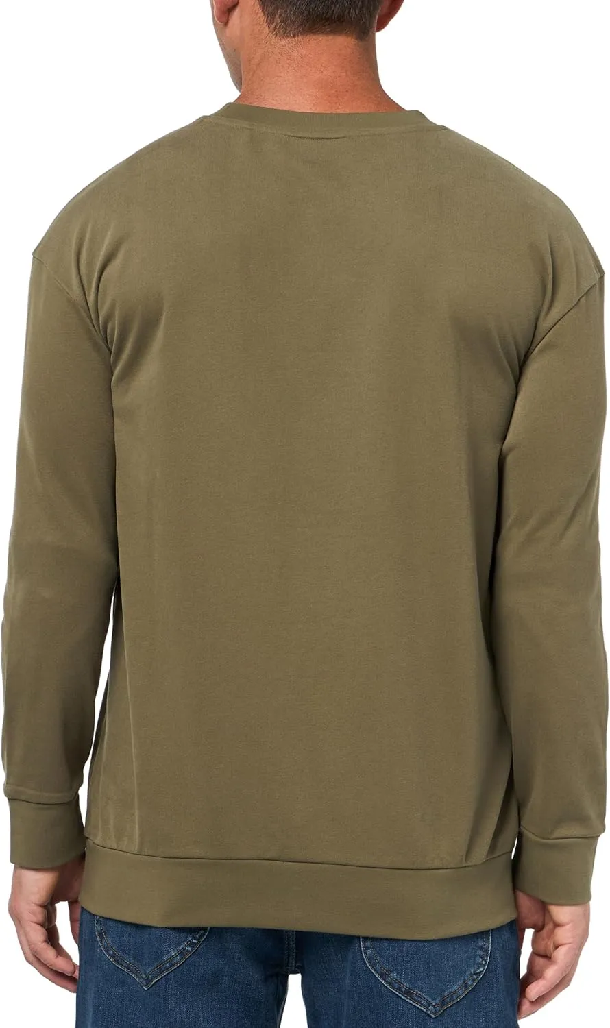 HUGO Men's Stacked Logo Cotton Blend Crewneck Sweatshirt
