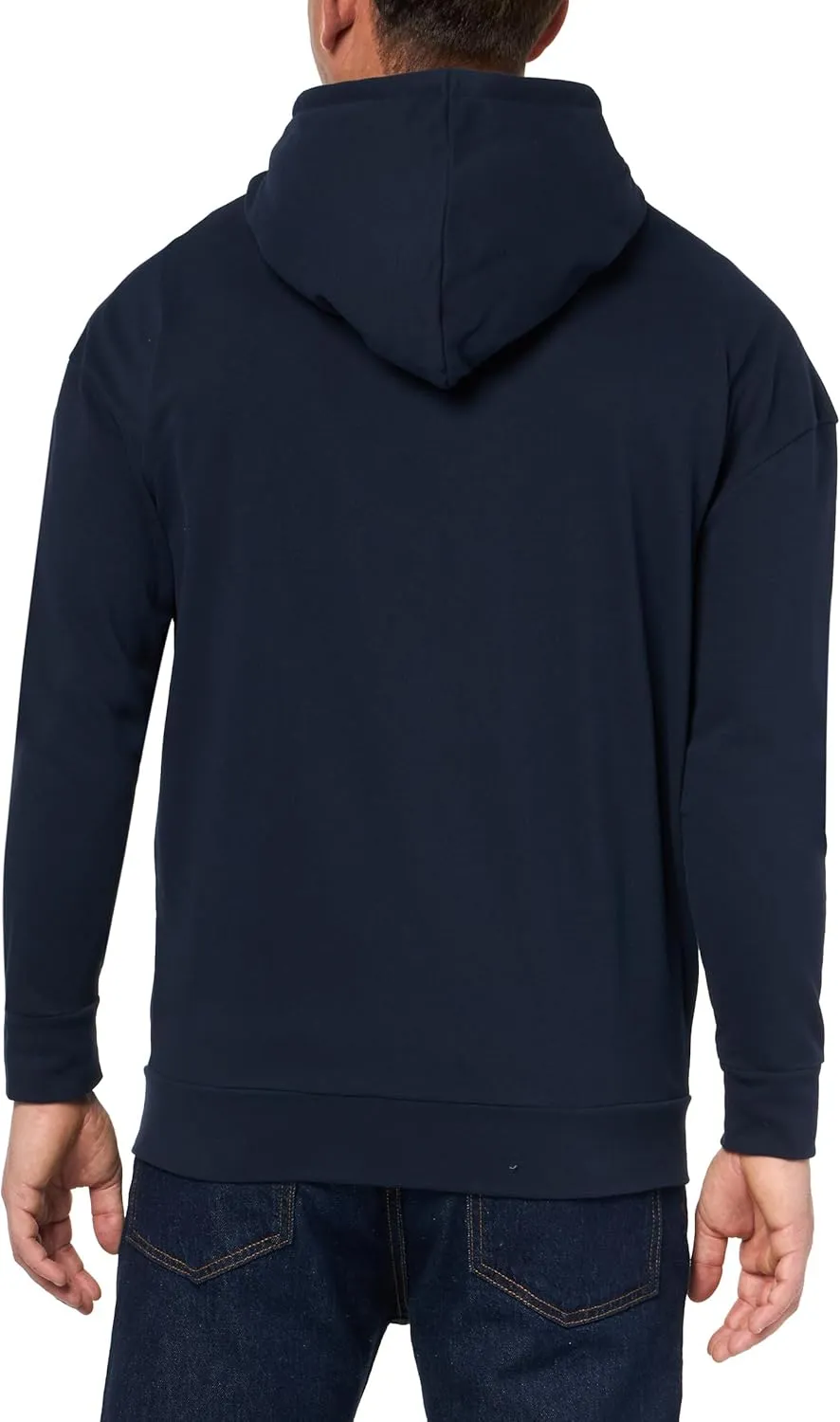 HUGO Men's Stacked Logo Cotton Blend Zip Up Hooded Sweatshirt
