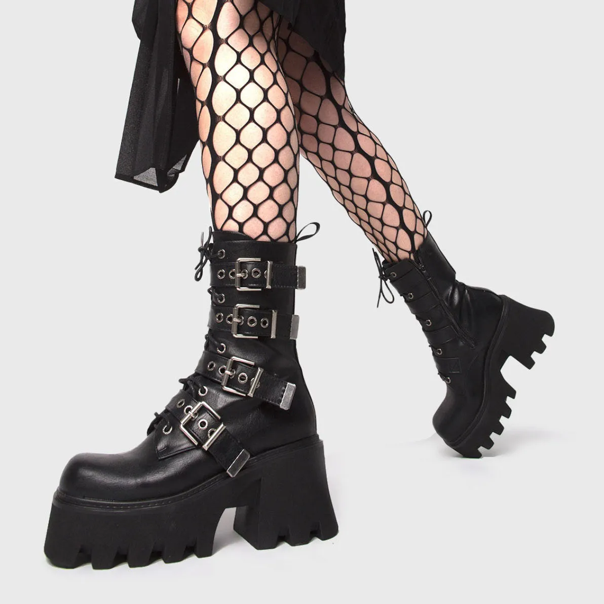 Hysteria Chunky Platform Ankle Boots