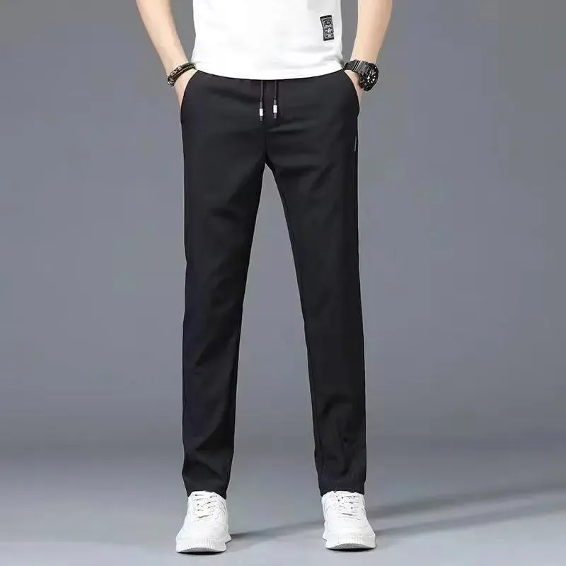 Ice Silk Casual Men's Thin Workwear Sweatpants