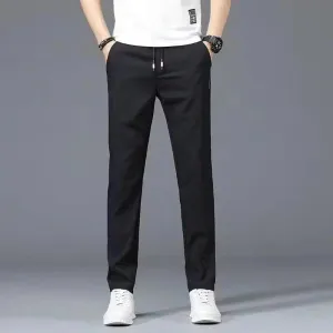 Ice Silk Casual Men's Thin Workwear Sweatpants