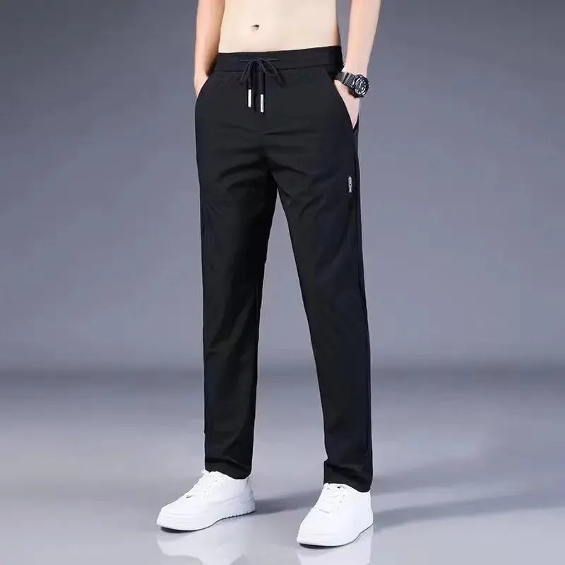 Ice Silk Casual Men's Thin Workwear Sweatpants