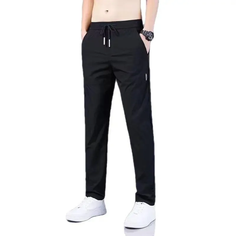 Ice Silk Casual Men's Thin Workwear Sweatpants