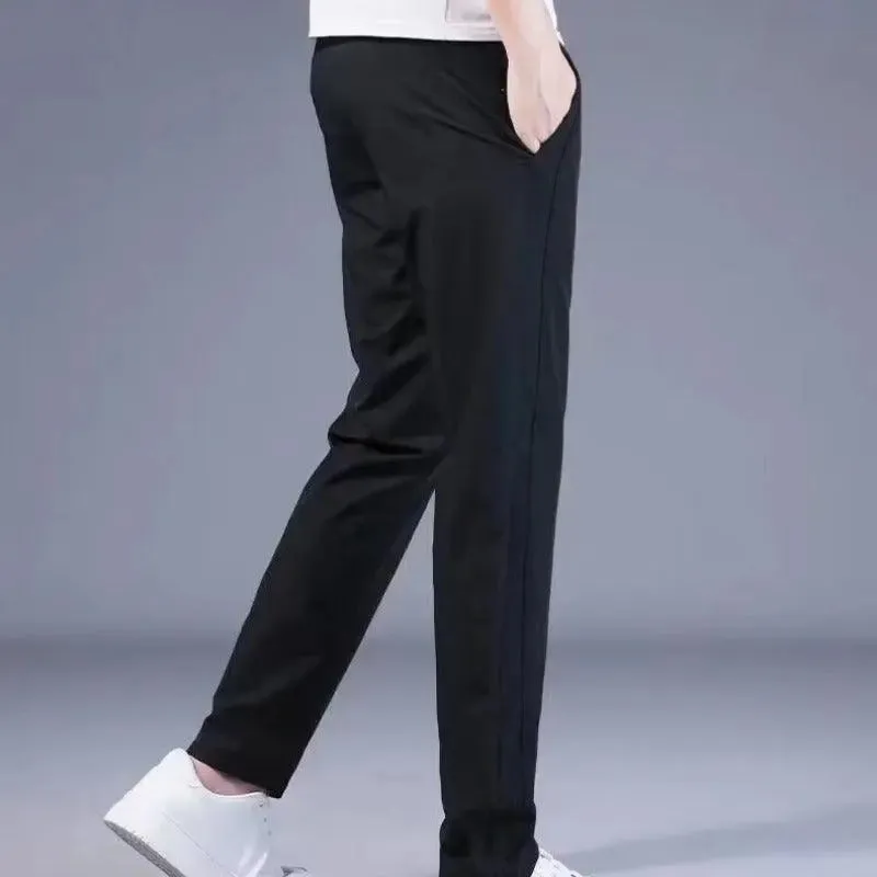 Ice Silk Casual Men's Thin Workwear Sweatpants