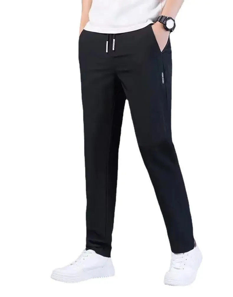 Ice Silk Casual Men's Thin Workwear Sweatpants