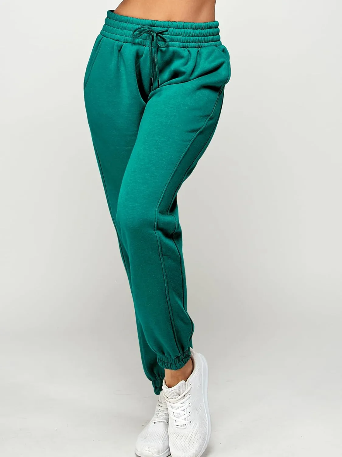 IUUI Women's High Waisted Sweatpants Fleece Joggers Pockets Cotton Lounge Athletic Baggy Pants