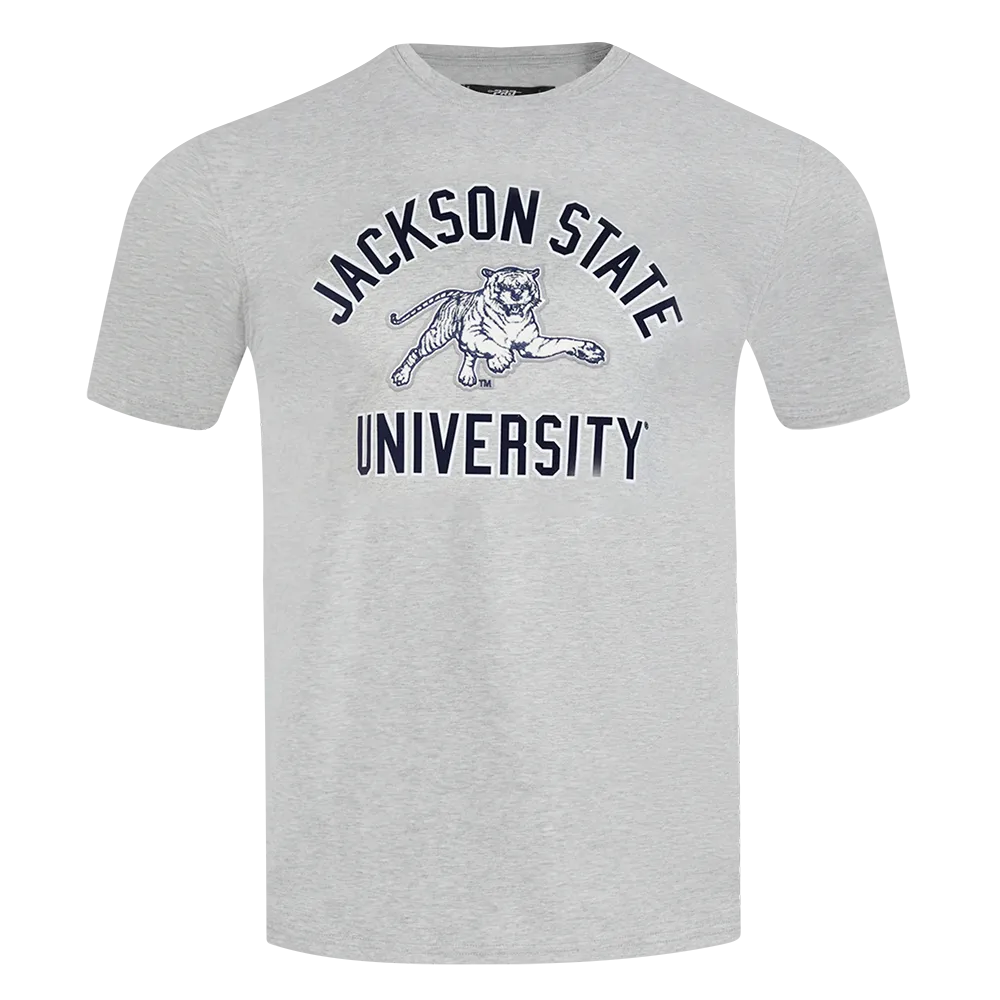 JACKSON STATE UNIVERSITY CLASSIC MEN'S STACKED LOGO TEE (HEATHER GREY)