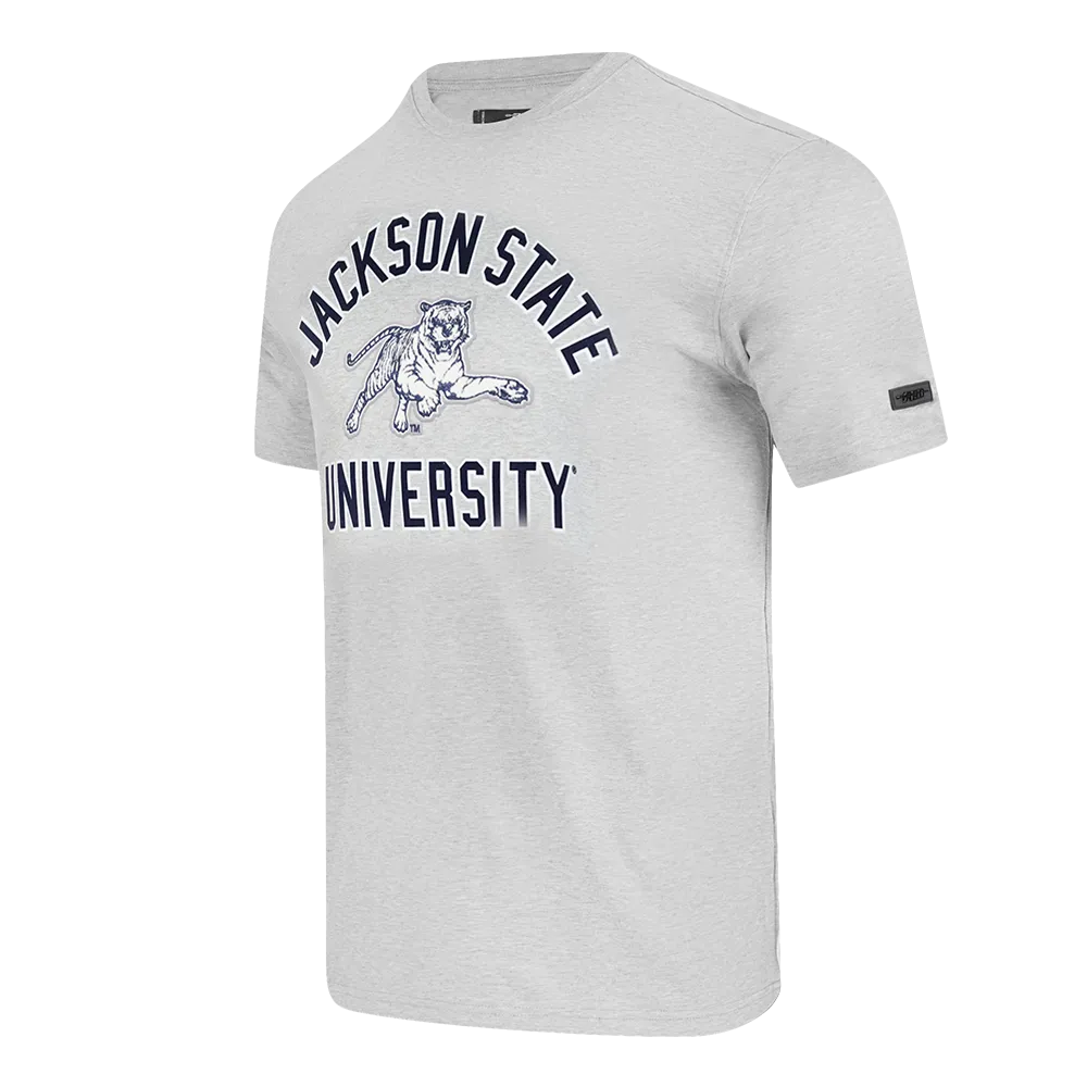 JACKSON STATE UNIVERSITY CLASSIC MEN'S STACKED LOGO TEE (HEATHER GREY)