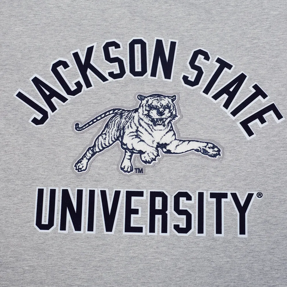 JACKSON STATE UNIVERSITY CLASSIC MEN'S STACKED LOGO TEE (HEATHER GREY)