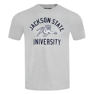 JACKSON STATE UNIVERSITY CLASSIC MEN'S STACKED LOGO TEE (HEATHER GREY)