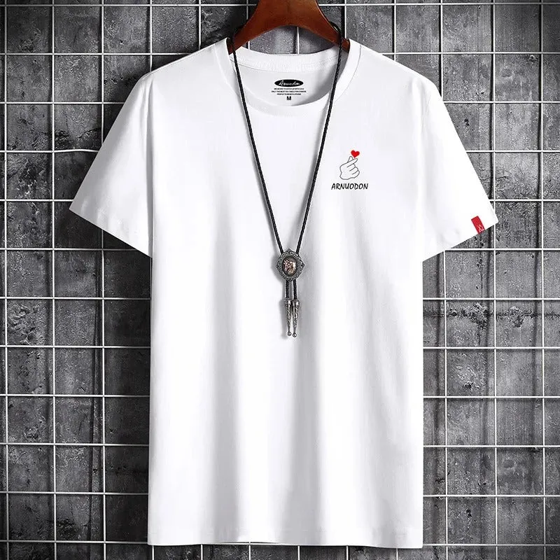 James™ effen kleur grafische print heren oversized t-shirt