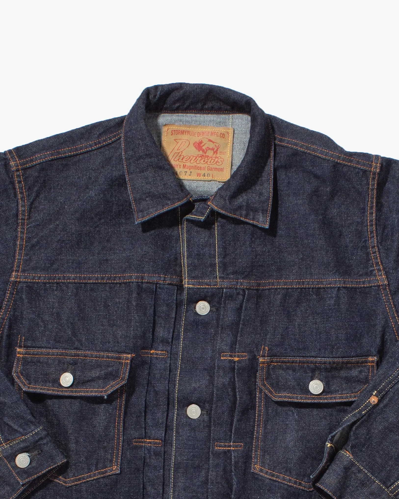 Japanese Repro, Pherrow's X Stormy Blue, Type II Selvedge Denim Jacket-40
