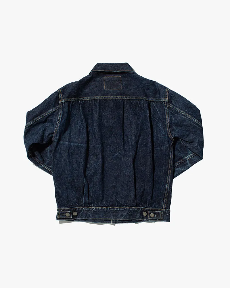 Japanese Repro Type II Trucker Jacket, Sugar Cane & Co, Denim with Fading- L