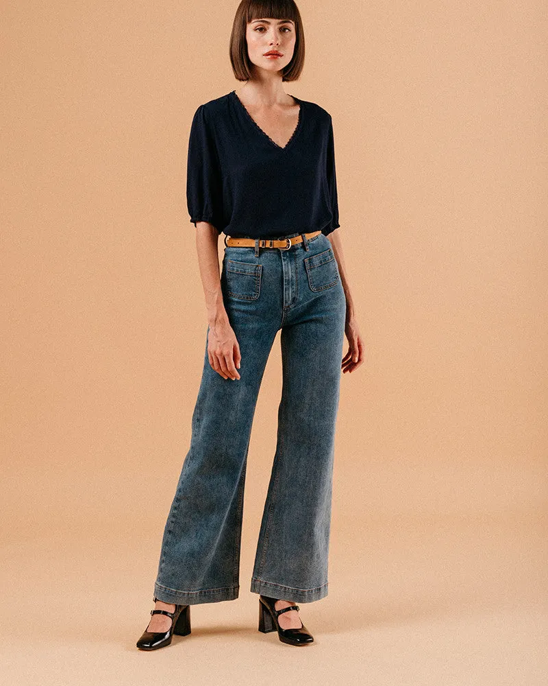 Jeans Pantalon 72 Bleu-Moyen