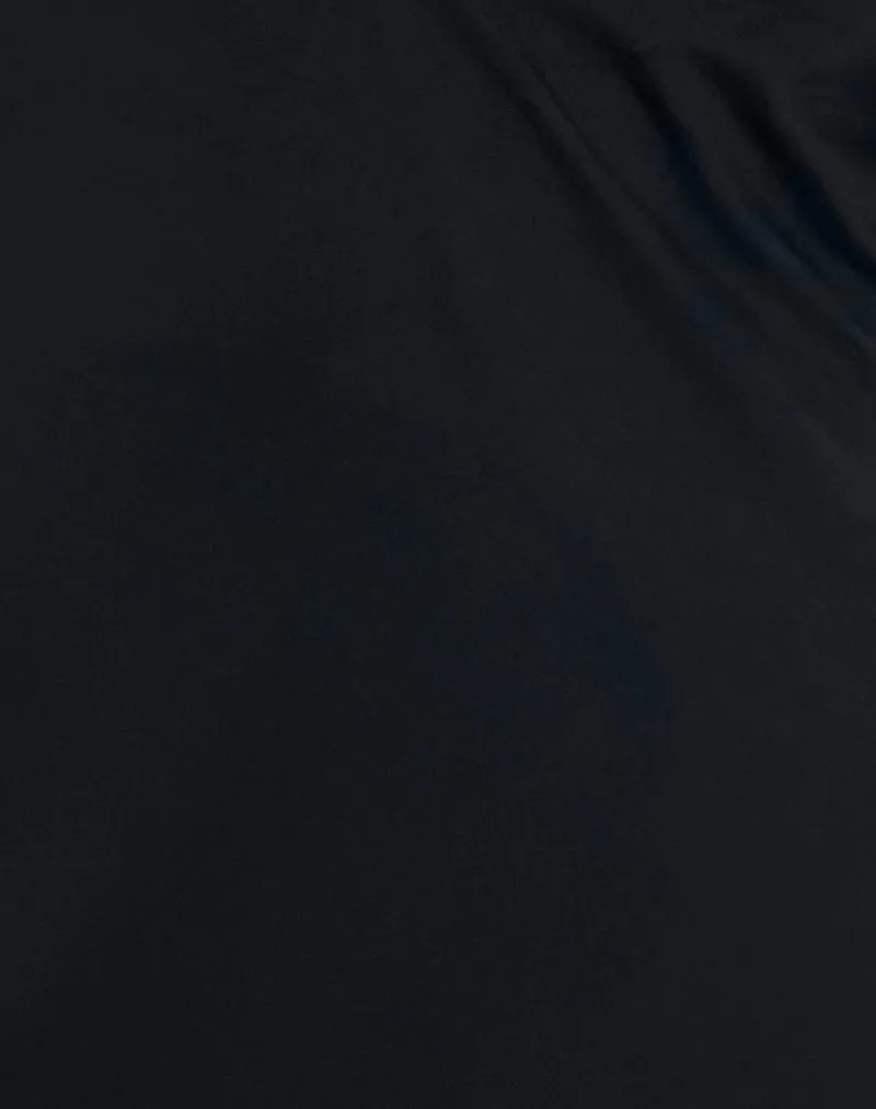 Jika Plunge Mini Dress in Rayon Jersey Black