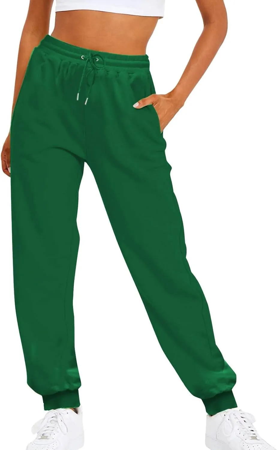 Jogger Sweatpants Women Baggy Fleece Drawstring High Waisted Athletic Pants Loose Comfy Joggers with Pockets