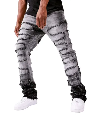 Jordan Craig Martin Stacked Python Men's Jean Pants Concrete