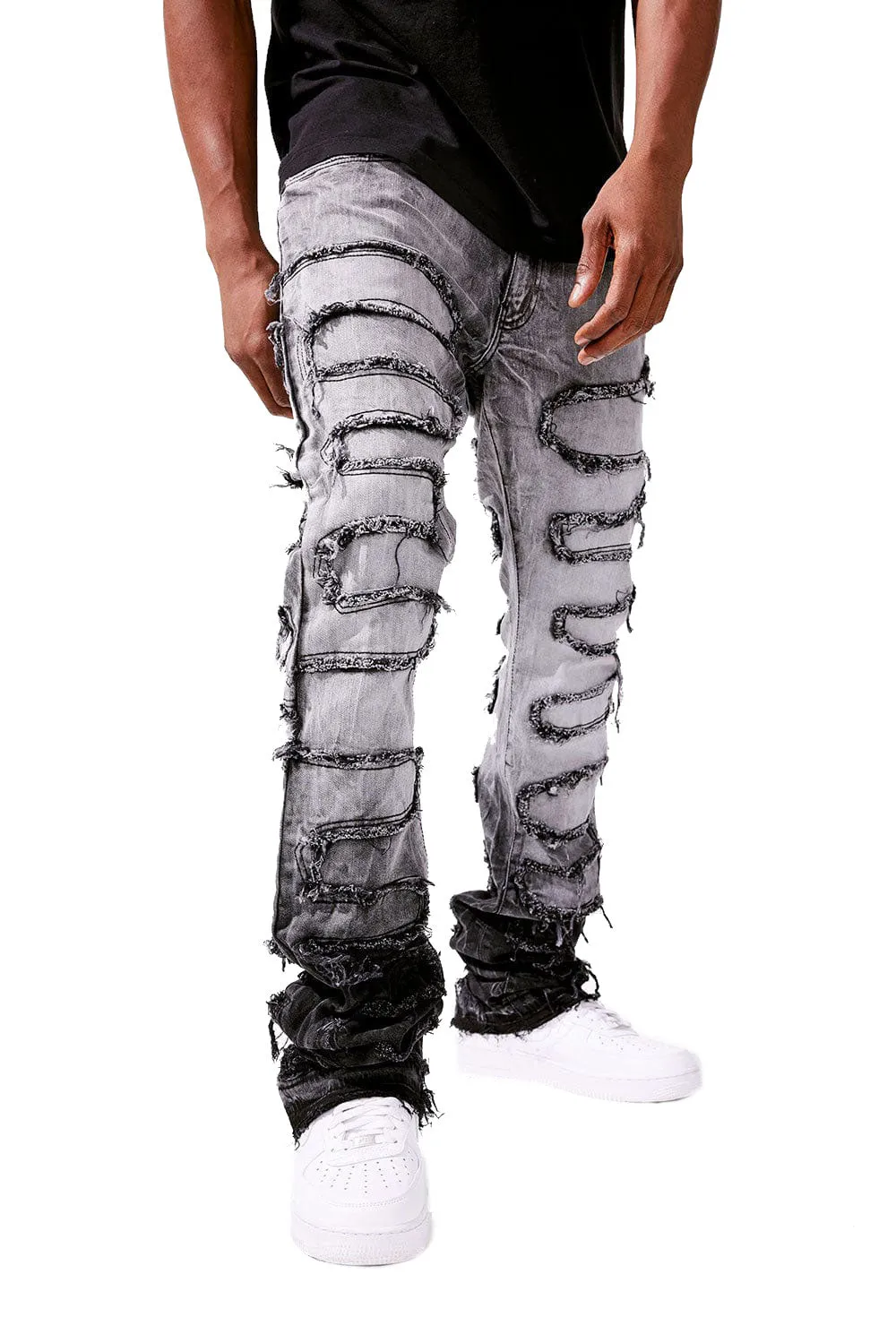 Jordan Craig Martin Stacked Python Men's Jean Pants Concrete