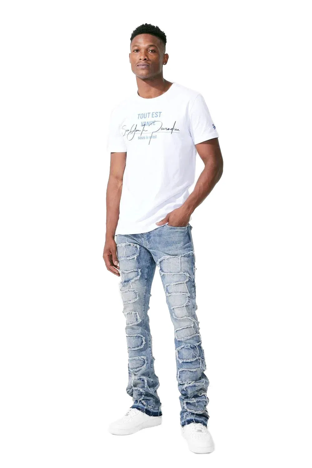 Jordan Craig Martin Stacked Python Men's Jean Pants Studio Blue