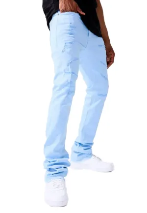 Jordan Craig Martin Stacked Tribeca Twill Denim Men's Pants Sky Blue