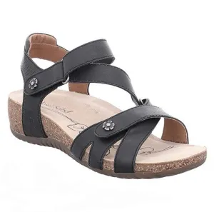 Josef Seibel Women's Natalya 11 Leather Open Toe Sandals Black