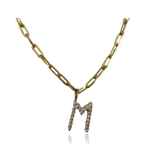 Jumbo Initial Paperclip Necklace